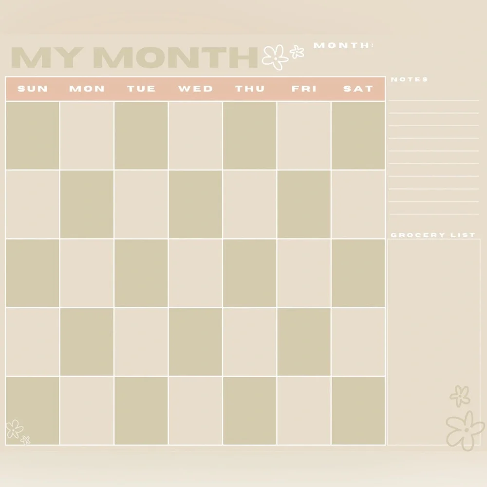 Fridge calendar size 14x12 comes with magnets